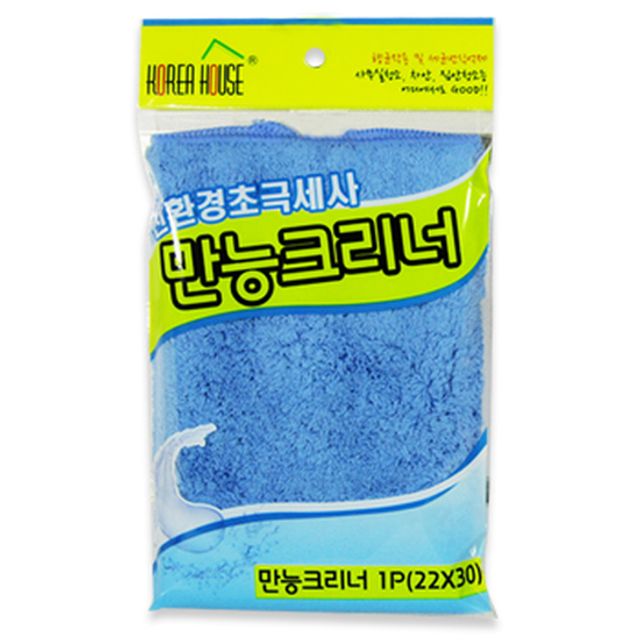 (set)극세사 만능크리너1Px10개 블루22x30