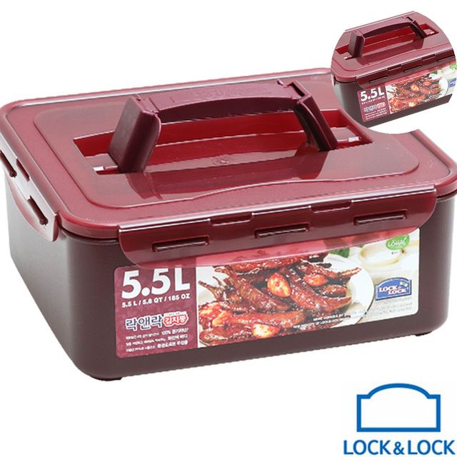 핸디김치통 5.5L 식품보관용기 젓갈통, 주방 수납