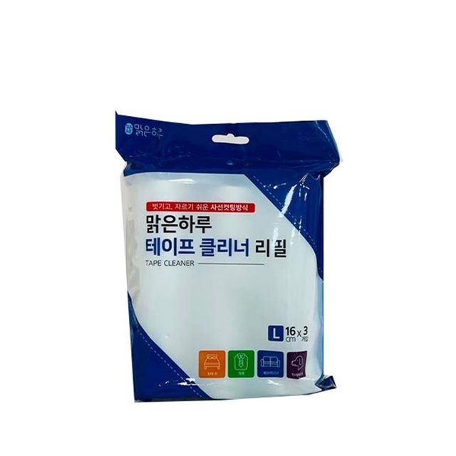 TBZ 강력 테이프크리너 리필16CMx3 먼지제거테이프 돌돌이