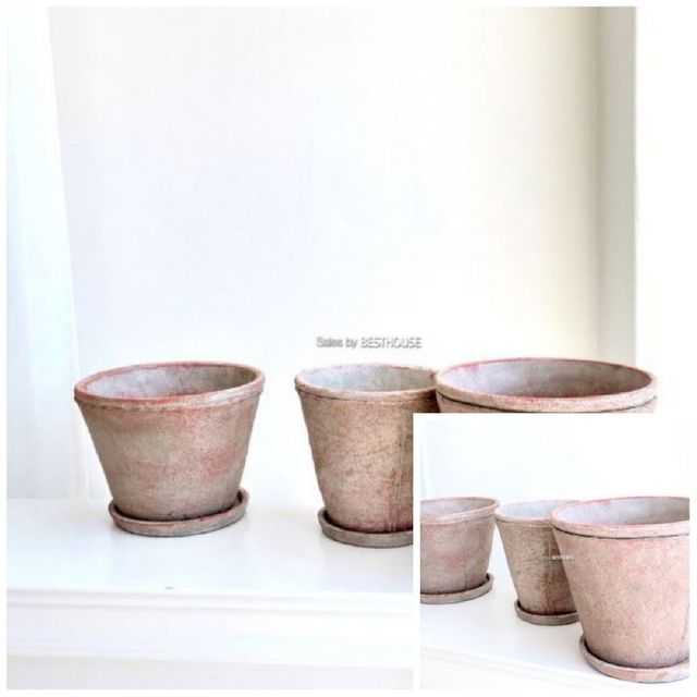 빈티지 시멘트 화분 스탠다드 표준 20x19cm 대 홈가드닝 가드닝용품 정원용품 식물키우기