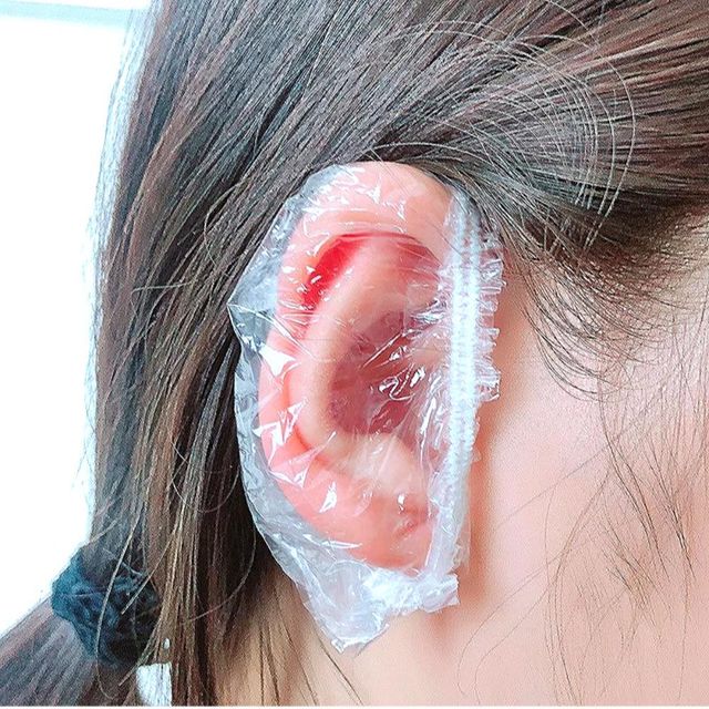 일회용 100매 파마 귀커버 비닐 염색 비닐귀커버 염색