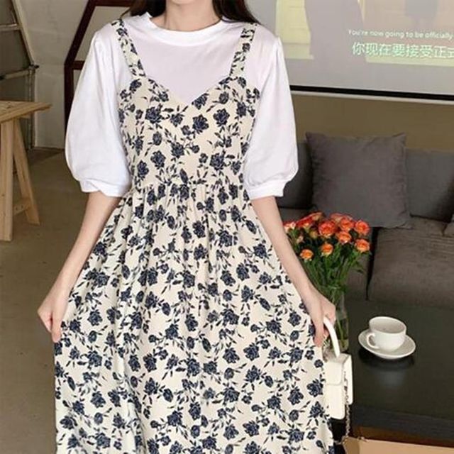 여름 여자친구 가을 데일리원피스 청원피스 민소매
