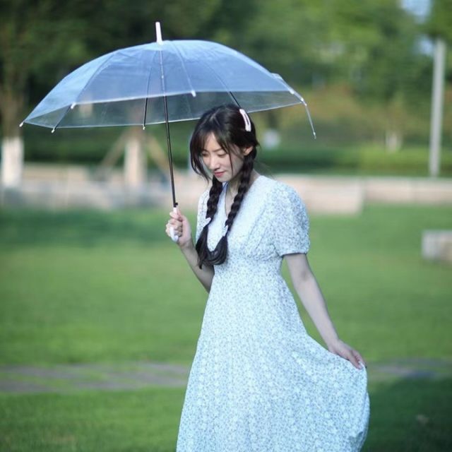 비 가림용 투명 장우산 수동 오는 날 우산 데일리 생활 방수 튼튼한 투명한