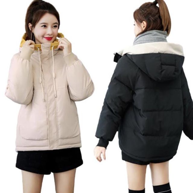 LEA-B120 배색 후드 아우터