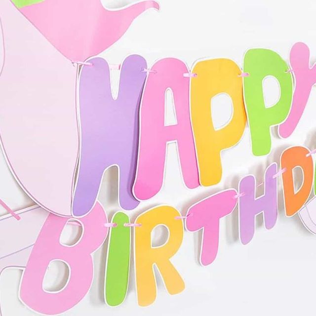 유니콘 생일 파티 가랜드 홈파티 장식