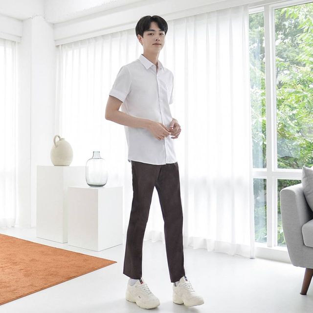 TBZ 교복몰 (하복) 스판 브라운 교복바지(남자) 교복 학생
