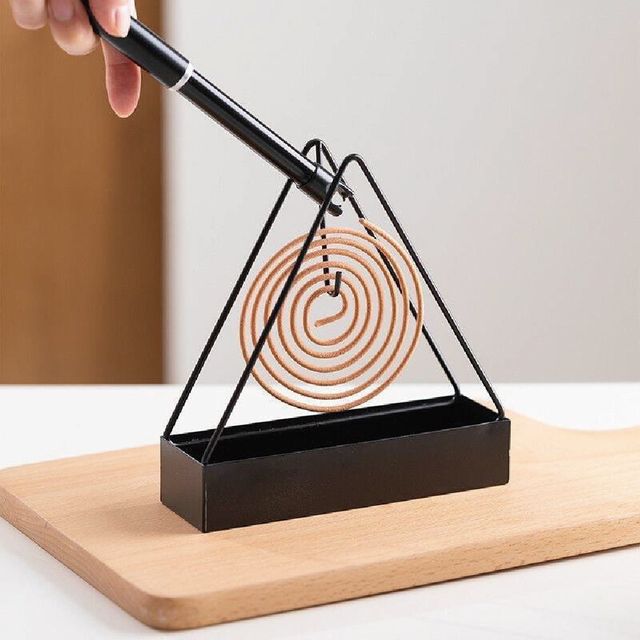 모기향거치대 스텐 삼각 블랙 엔틱 케이스 모기향홀