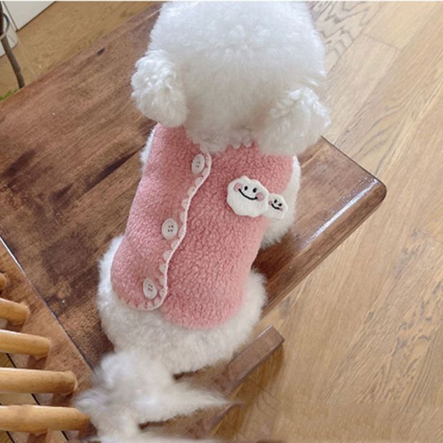 포근한 뽀글이 귀여운 겨울 털조끼 고양이 강아지 조끼