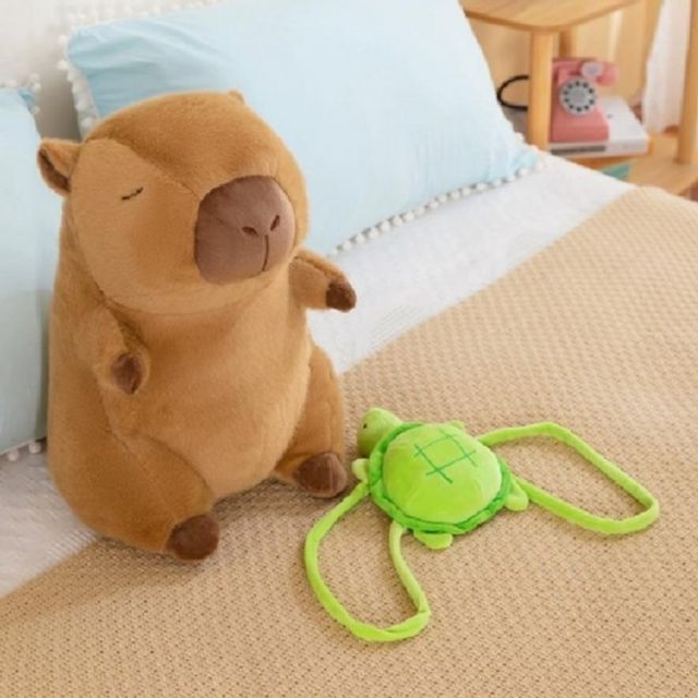 20cm 카피바라인형 큰인형 거북이가방 귀여운 애착 뱀