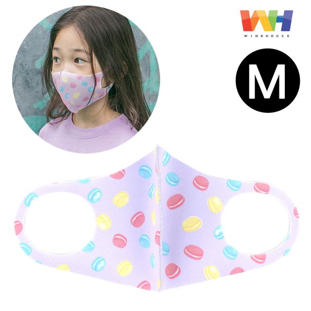 마카롱 발열 방한대 마스크 윙하우스 어린이 M