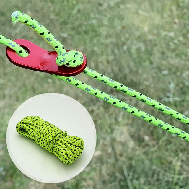 캠핑용 네온 반사광 타프줄 로프 4mm x 5m 텐트끈