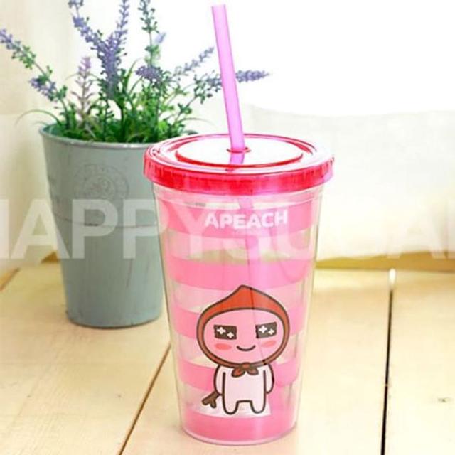 어피치 빨대컵 유아 빨대 텀블러 아이스컵 480ml