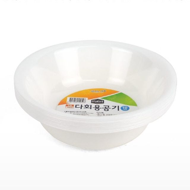 야유회 캠핑 행사 다회용 일회용 그릇 공기 5호 10P