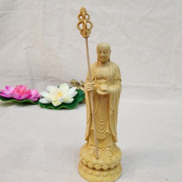 지장보살 불상 회양목 조각상