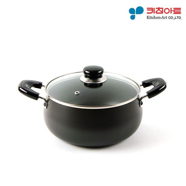 키친아트 쥬노 블랙 경질냄비 20cm - 양수 국냄비 찌개용