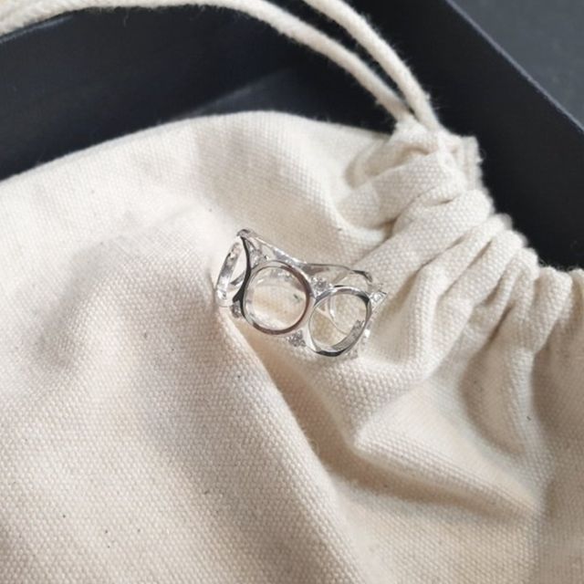 실버925 국내제작 라운드 큐빅 반지 실버링 데일리 은반지 (SILVER)