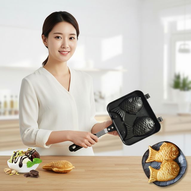가정용 2구 붕어빵팬 알루미늄 주물 잉어빵 틀 간식 메이커