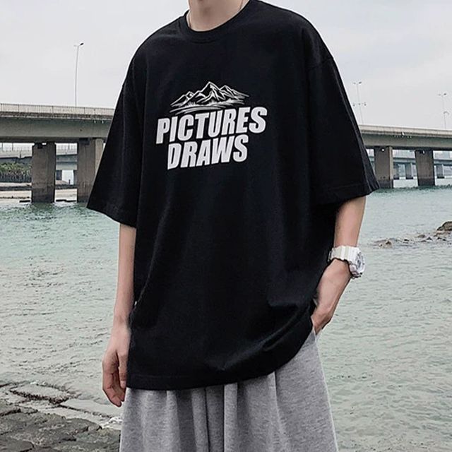 남성 반팔티셔츠 데일리 남자티셔츠 프린팅 여름상의