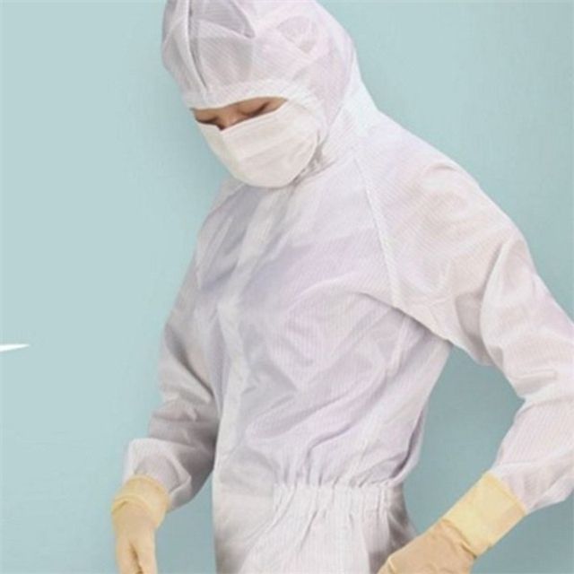 후드형 방진복 크린 룸 작업복 일체형 제전 정전기 방지복 무진복 장복 반도 체공