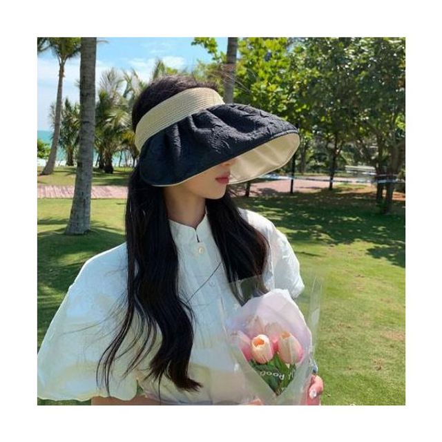 벙거지 썬캡 나들이 선캡 사계절 캡모자 밀짚 여름 양면 모자