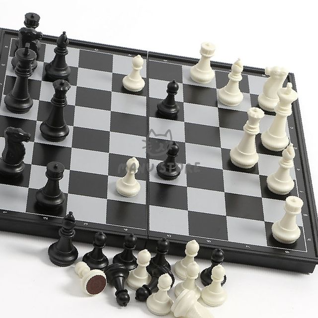 학용품쇼핑몰 체스게임 접이식 자석 체스 36x36cm 블랙 화이트