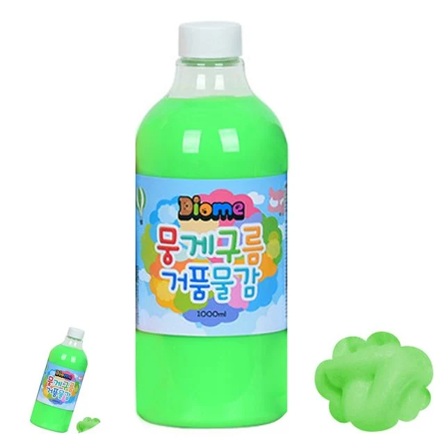 미술수업 미술활동 미술놀이 뭉게구름 거품물감 리필 1000ml 형광초록