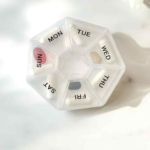 팔각 약통 휴대용약통 휴대용알약케이스 알약케이스 여행용약통