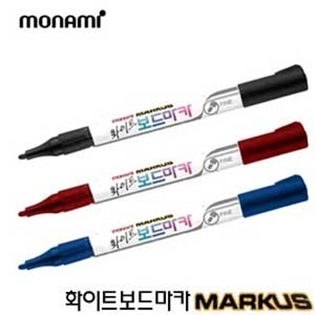 모나미 화이트보드마카 세필닙 Fine 12개입 - 정밀 글씨