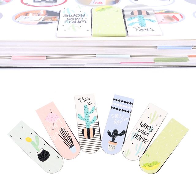 독서 책 일러스트 자석 책갈피 북클립 북마커 6P