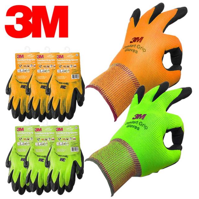 3M 콤포트 코팅 장갑 그립 산업용 반코팅 작업 장갑