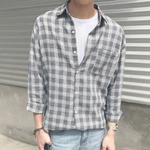 남방 남자 무지 가을 드레스 데일리 빅사이즈 오버핏