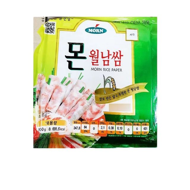 식자재 도매 유통 사각 월남쌈 몬 16cmx200g 1개