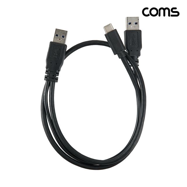 COMS USB 3.1 케이블 Y형 USB to C타입 전원 추가공급 케이블