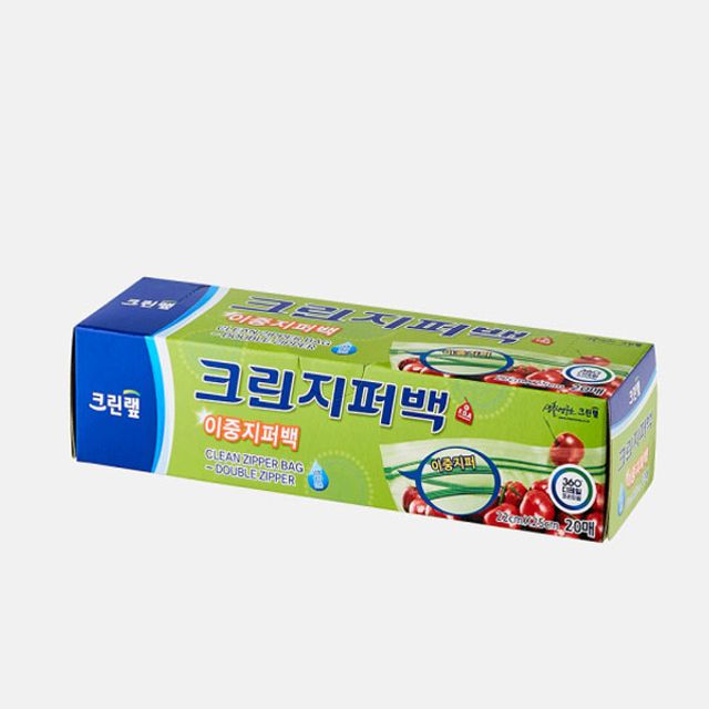 22x25cm 이중지퍼백중 20매