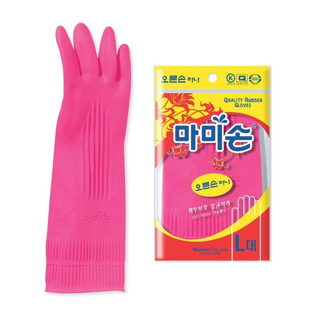 요리 세척용 방수 고무장갑, 왼손 중형