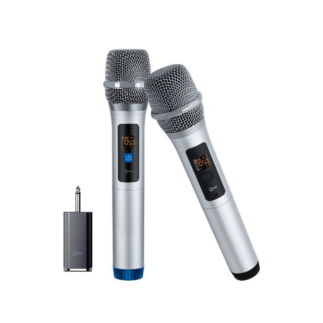 고음질 UHF 무선 마이크 2대 / 수신기 세트