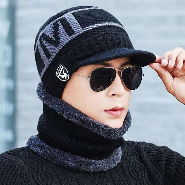 M니트챙비니 융털 넥워머세트 편한