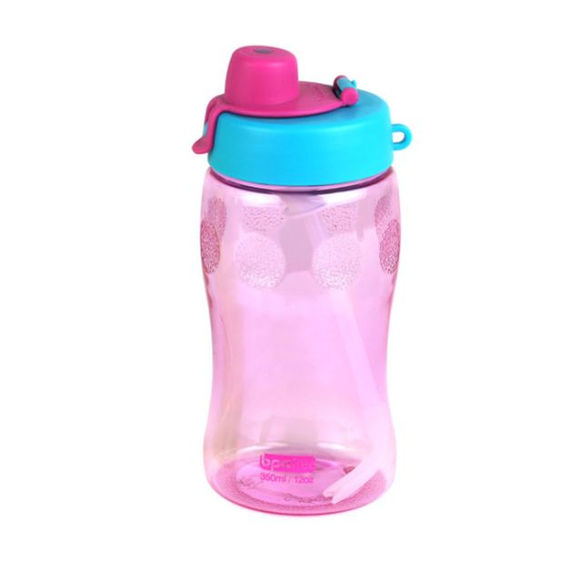 혜명몰 네오 루프 빨대물병 350ml (핑크) 리유저블컵 스포츠물병 스텐물통 오렌지앞치마 미니스텐물병