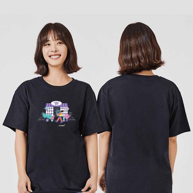꽃집 반팔티 라운드티 가족티 커플티 단체티 동호회