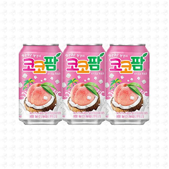 코코팜 피치핑크 복숭아 340ml 3개