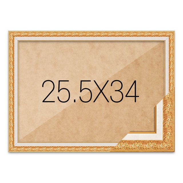 퍼즐액자 25.5x34 고급형 매트골드
