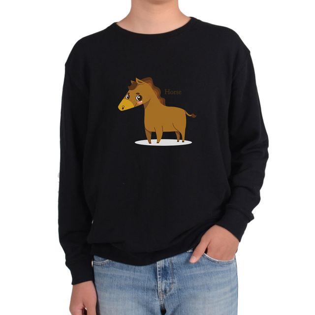 기모맨투맨 말 HORSE 알파벳H 영어그림 전색상 사이즈
