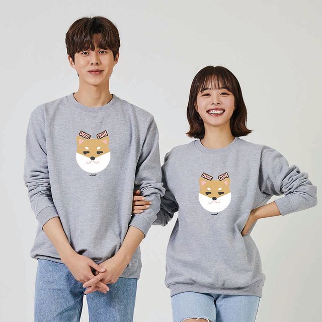 키밍 도지코인 시바견 강아지2 맨투맨 후드티