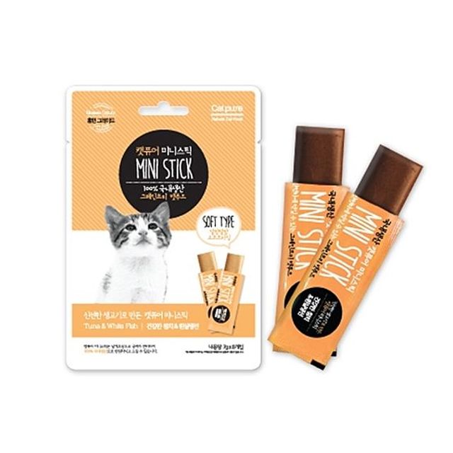 캣퓨어 미니스틱 참치 흰살생선 7g x 8ea 고양이 간식