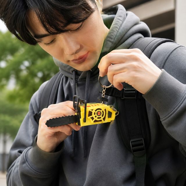 전기톱 모양 미니어처 열쇠고리 가방 악세사리 1P