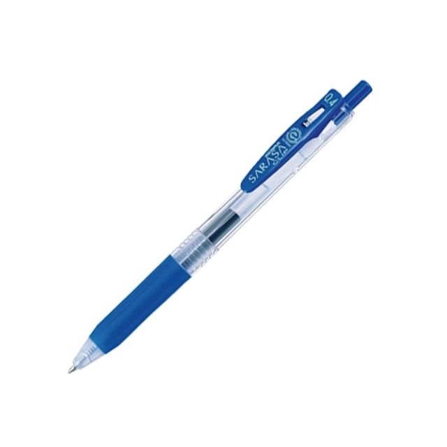 제브라 사라사 클립펜 0.4mm 청색 볼펜 부드러운 필기감 사무용