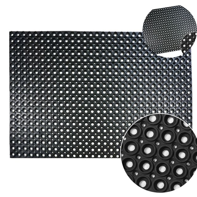 현관발판 세탁실발판 블랙 생고무매트 60 x 80 x 0.5cm