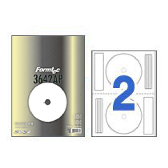 폼텍 CD라벨 CL3642AP 2칸 100매 - 정밀 인쇄용 라벨
