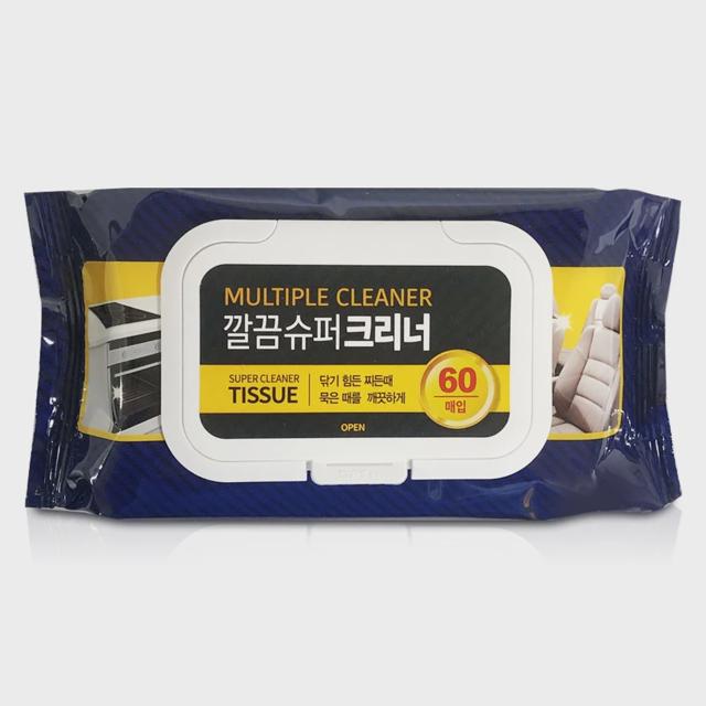 깔끔 슈퍼크리너 60매 크리너 청소용 물티슈 세정티슈