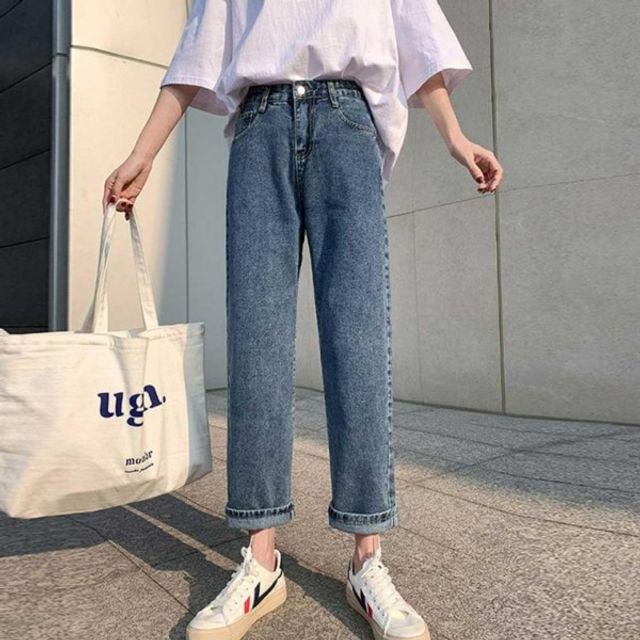 여성용 일자핏 일상템 보텀 롤업스타일링 청바지 의류 유니크 롤업스타일 진 일상룩 여자옷 레이디스